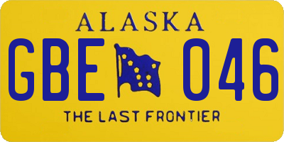 AK license plate GBE046