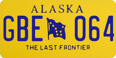 AK license plate GBE064