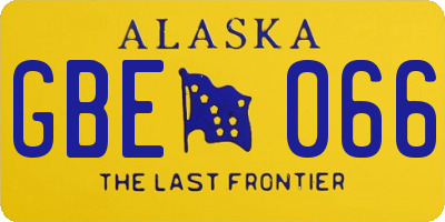 AK license plate GBE066