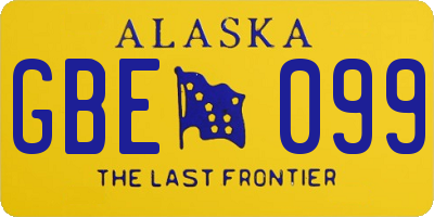 AK license plate GBE099