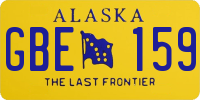 AK license plate GBE159