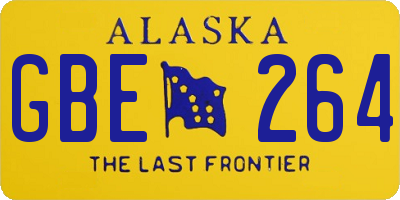 AK license plate GBE264