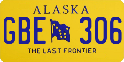AK license plate GBE306