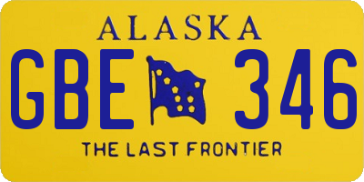 AK license plate GBE346