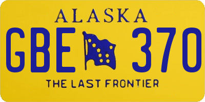 AK license plate GBE370