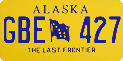 AK license plate GBE427