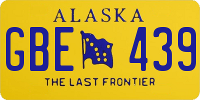 AK license plate GBE439