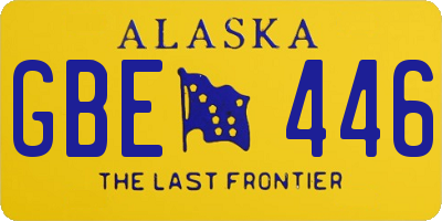 AK license plate GBE446