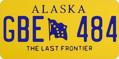 AK license plate GBE484