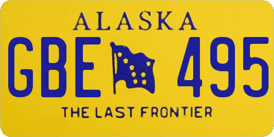 AK license plate GBE495