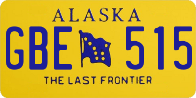 AK license plate GBE515