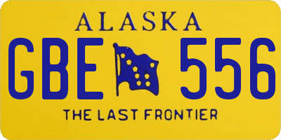AK license plate GBE556