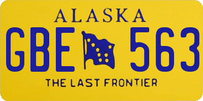 AK license plate GBE563