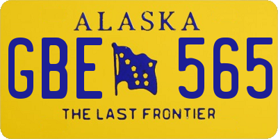 AK license plate GBE565