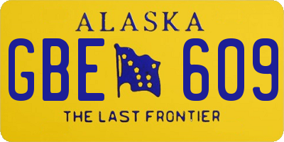 AK license plate GBE609