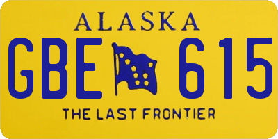 AK license plate GBE615