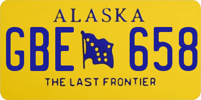 AK license plate GBE658