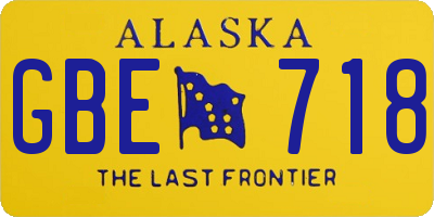AK license plate GBE718