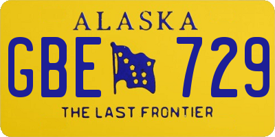 AK license plate GBE729