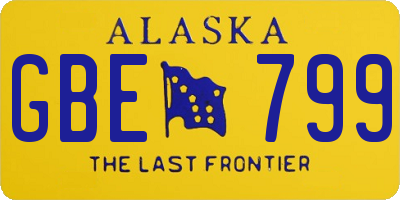 AK license plate GBE799