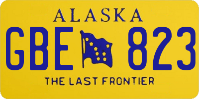 AK license plate GBE823