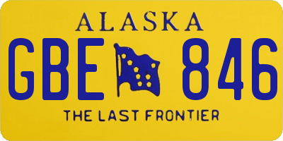 AK license plate GBE846
