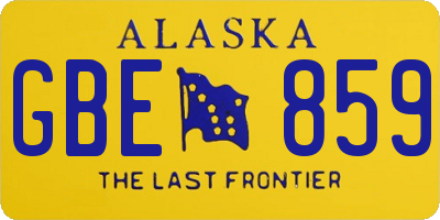 AK license plate GBE859