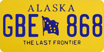 AK license plate GBE868