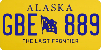 AK license plate GBE889