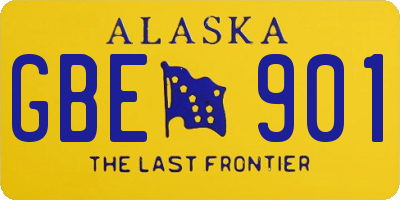 AK license plate GBE901