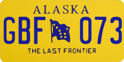 AK license plate GBF073