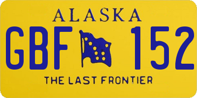 AK license plate GBF152