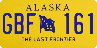 AK license plate GBF161