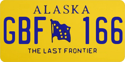 AK license plate GBF166