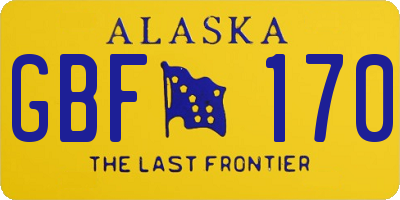 AK license plate GBF170