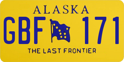 AK license plate GBF171