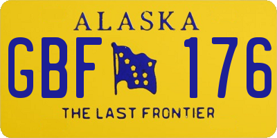 AK license plate GBF176