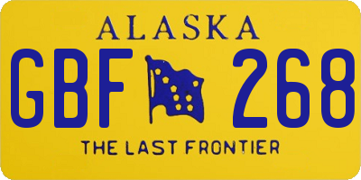 AK license plate GBF268