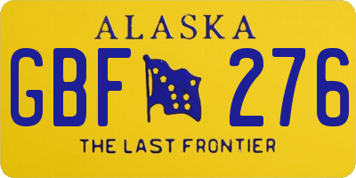 AK license plate GBF276