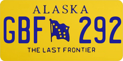 AK license plate GBF292