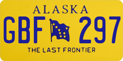 AK license plate GBF297