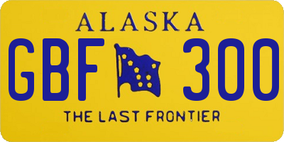 AK license plate GBF300