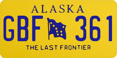 AK license plate GBF361