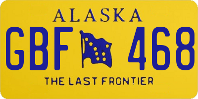 AK license plate GBF468