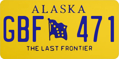 AK license plate GBF471