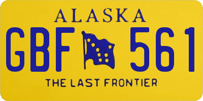 AK license plate GBF561