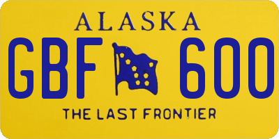 AK license plate GBF600
