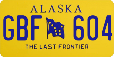AK license plate GBF604