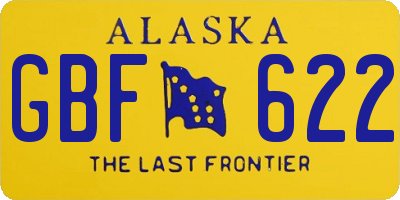 AK license plate GBF622