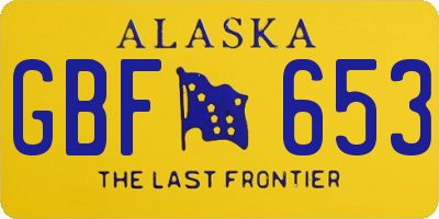 AK license plate GBF653